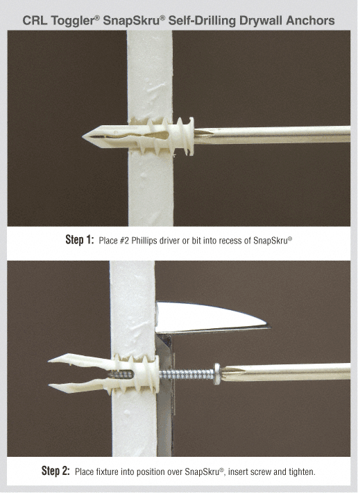 TA3003 CRL Toggler® SnapSkru® SelfDrilling Drywall Mini Anchors